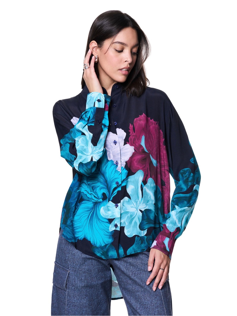 The Kit Annie Shirt in Ocean Iris